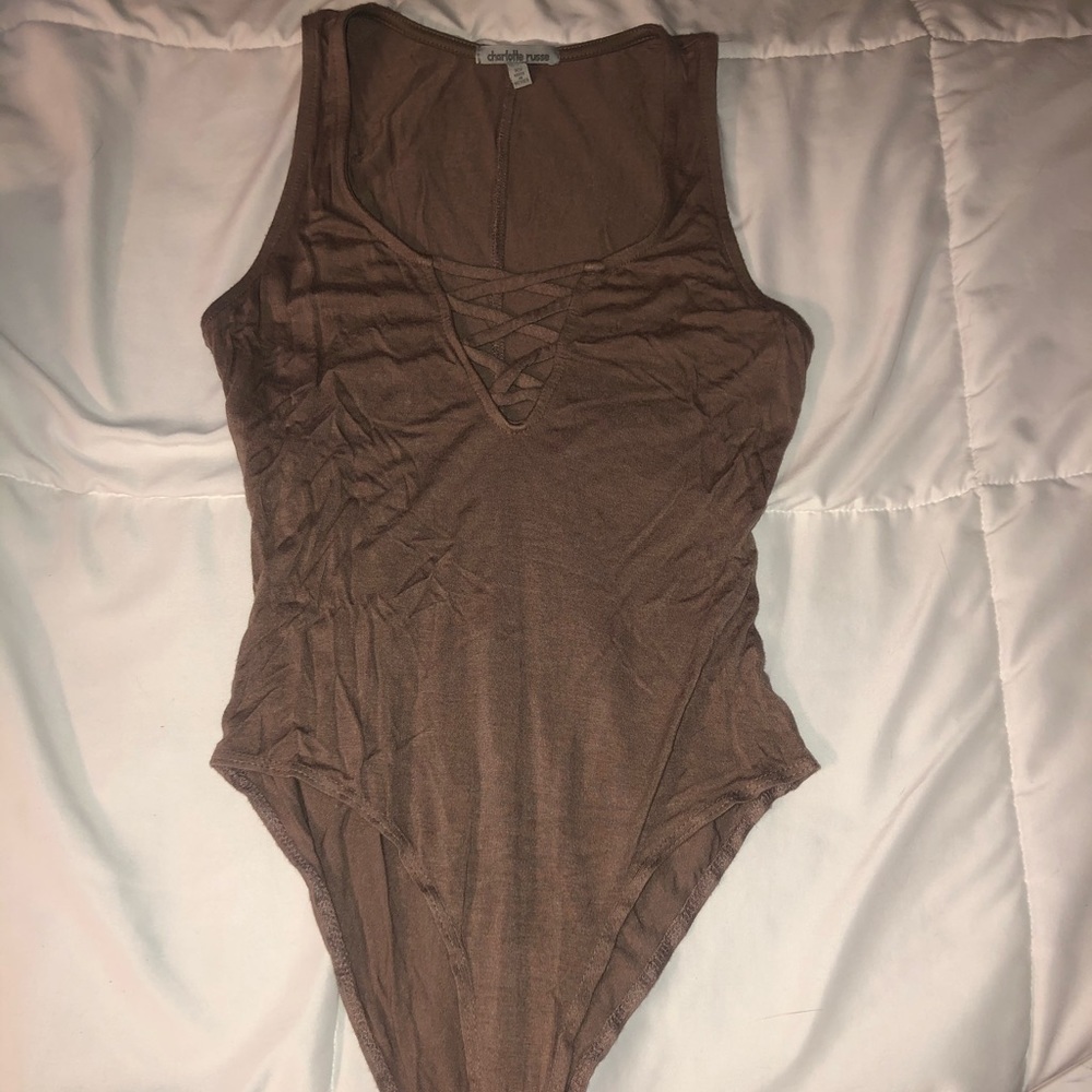 Lace up body suit